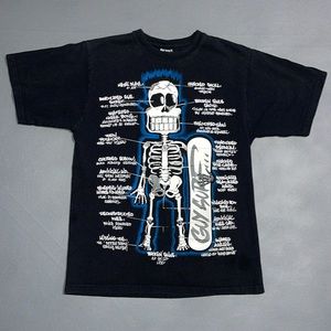 Vintage Broken Bones Snowboarder T-shirt